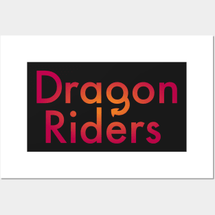 Cranberry Orange Dragon Riders Text Design Posters and Art